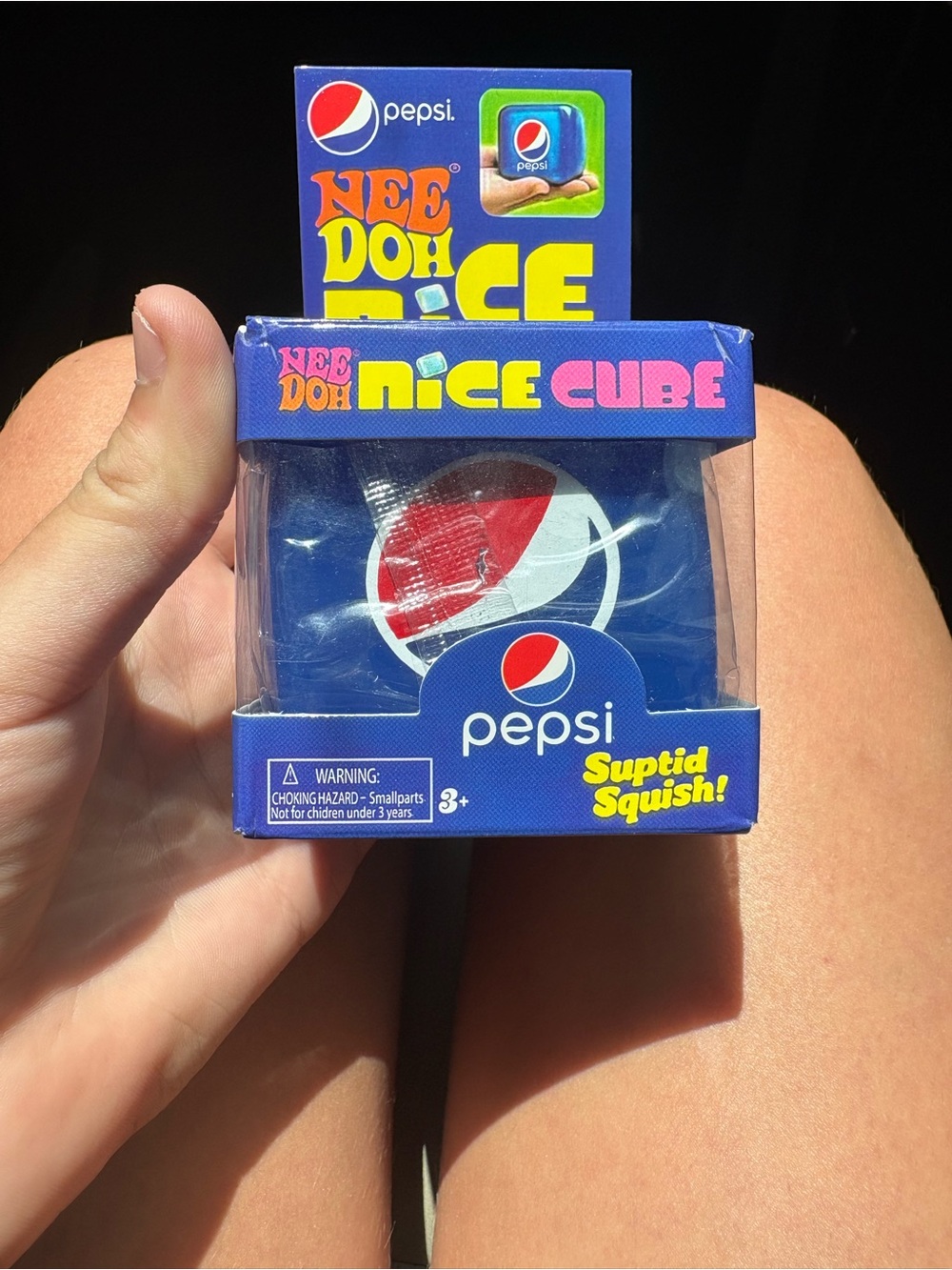 Pepsi Nee Doh Nice Cube - Blue and Red Squishy Toy